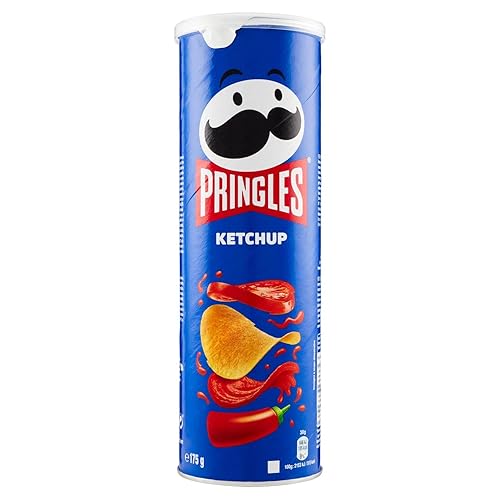 Pringles Ketchup | Snack salato | Chips al gusto di ketchup | A base di patate | Vegetariano