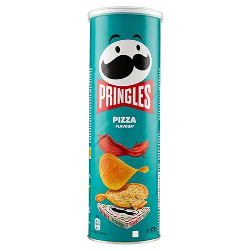 Pringles Pizza| Snack salato |Chips al gusto di pizza | A base di patate | Vegetariano
