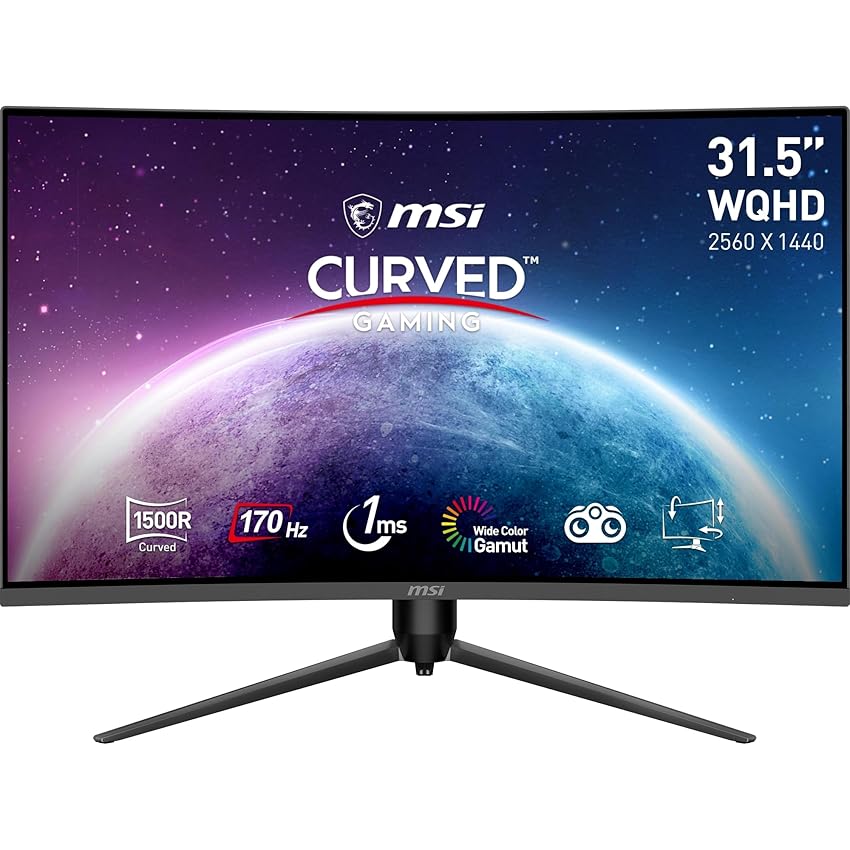 MSI G32CQ5P Monitor Gaming curvo WQHD 31