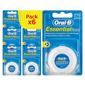 Oral-B Filo Interdentale Cerato EssentialFloss Al Sapore Di Menta 50m. Resistente