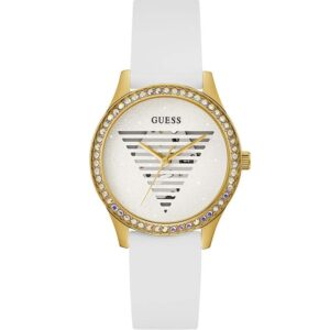 Orologio Donna GUESS LADY IDOL GW0530L6 Silicone Bianco Gold Dorato