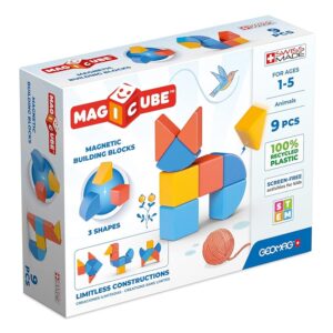 Geomag - Magicube 1+ Shapes - Blocchi Magnetici per Bambini - 3 Colori e Forme