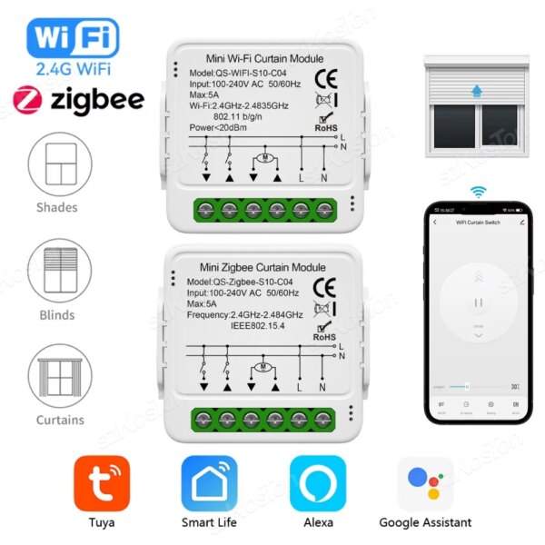 Tuya Smart WiFi ZigBee Modulo per tende Tende Otturatore a rullo Motore elettrico