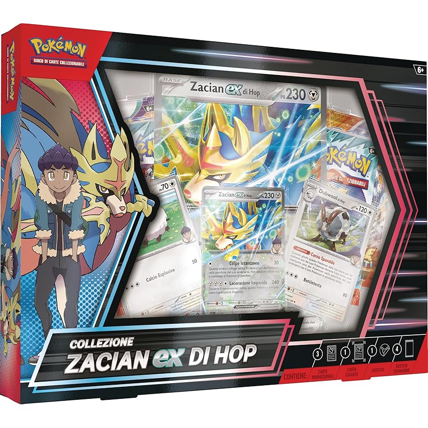 GCC Pokémon: collezione Zacian-ex di Hop (tre carte olografiche) GCC Pokémon: collezione Zacian-ex di Hop (tre carte olografiche)