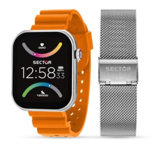 Smartwatch Sector S-03 Digitale Multi-Funzione Mesh Arancione R3251295003