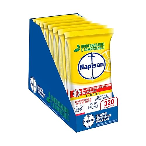 Napisan Salviette Disinfettanti Sgrassanti al Limone Napisan Salviette Disinfettanti Sgrassanti al Limone