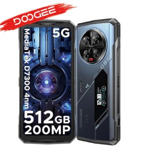 DOOGEE V40 Pro 5G Rugged Phone 6.78 120 Hz 16GB + 512GB Gaming Phone dimensione 7300