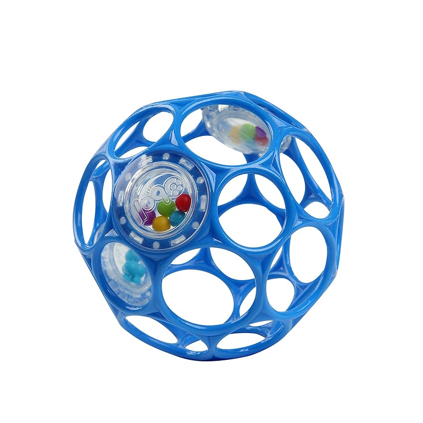 Bright Starts Oball Sonaglio di Palla a presa senza BPA per neonati in blu Bright Starts Oball Sonaglio di Palla a presa senza BPA per neonati in blu