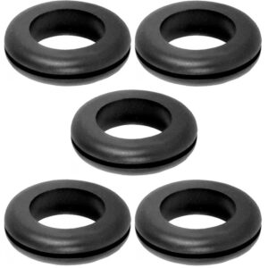 cyclingcolors 5x passacavo in gomma nero gommini elettrico guarnizione anello fori