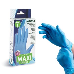 Bottari Guanti in Nitrile Monouso Senza Talco Maxi Spessore