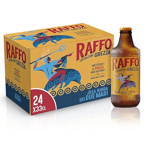 Raffo Lavorazione Grezza Cassa Birra con 24 Bottiglie da 33 cl Raffo Lavorazione Grezza Cassa Birra con 24 Bottiglie da 33 cl