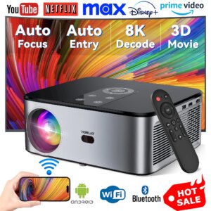 HORLAT T03 26000 Lumen Android Beamer Proiettore 4K All'aperto Full HD 1080P 8K 3D