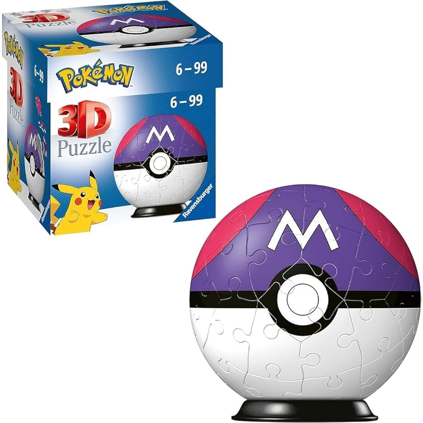 Ravensburger - Puzzle 3d Poké Balls Masterball Viola | Puzzle 3d Bambini A Partire Ravensburger - Puzzle 3d Poké Balls Masterball Viola | Puzzle 3d Bambini A Partire