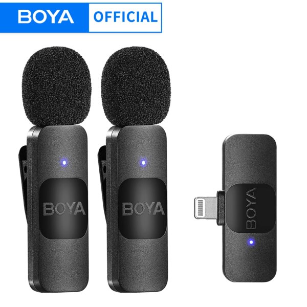 BOYA BY-V Mini microfono lavalier wireless professionale per iPhone iPad Android Trasmissione