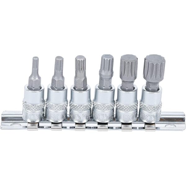 SET 6 PZ bussole XZN attacco 1/4" BGS2162