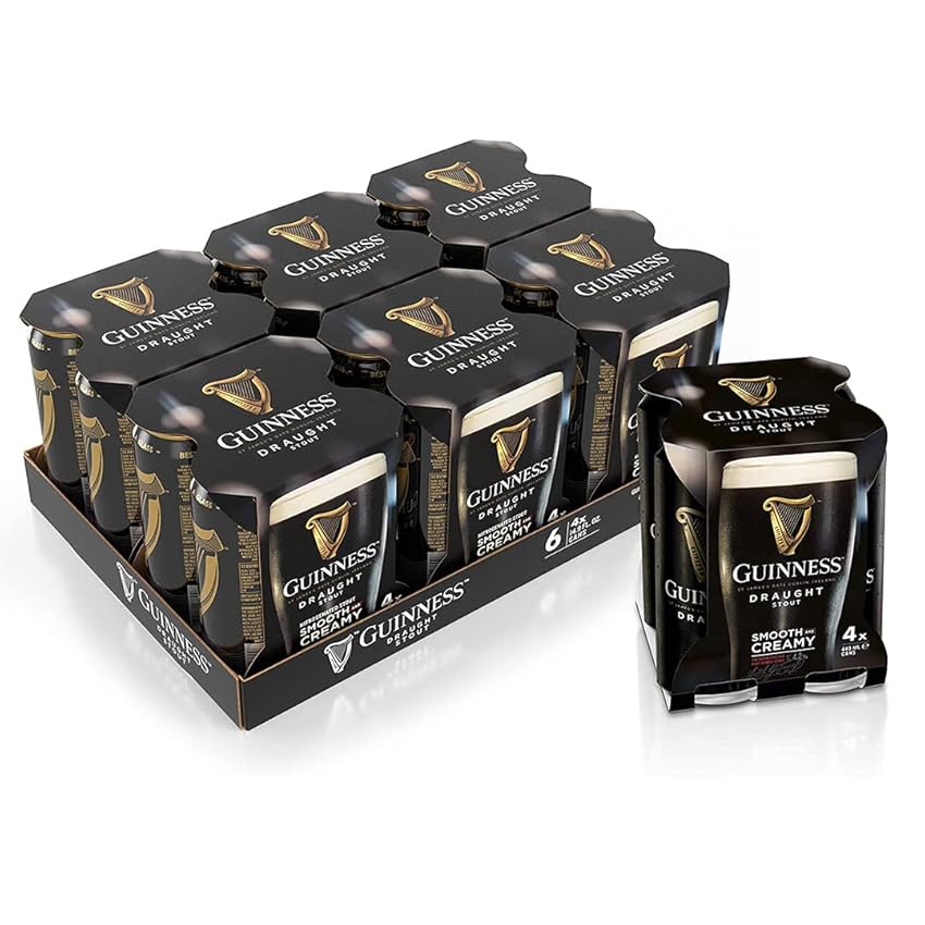 Guinness Birra ad alta fermentazione Draught - Pack di 24 Lattine da 0 Guinness Birra ad alta fermentazione Draught - Pack di 24 Lattine da 0