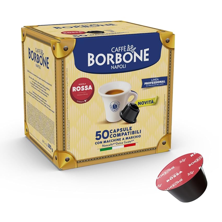 Caffè Borbone Miscela Rossa - 50 capsule - Compatibili con le Macchine Nescafè®* Dolce Gusto®* Caffè Borbone Miscela Rossa - 50 capsule - Compatibili con le Macchine Nescafè®* Dolce Gusto®*