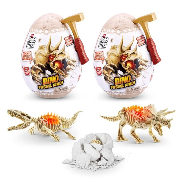 ROBO ALIVE Mini Dino Fossil Find di ZURU Scavare e scoprire per bambini dai 4 agli 8 anni
