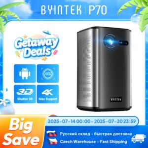 BYINTEK P70 Proiettore 4K 1080P DLP Mini Proiettore portatile Home Theater Smart Wi