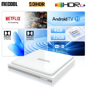 MECOOL KM2 Plus Deluxe Android TV Box con Netflix 4K certificato Dolby Atmos/Dolby