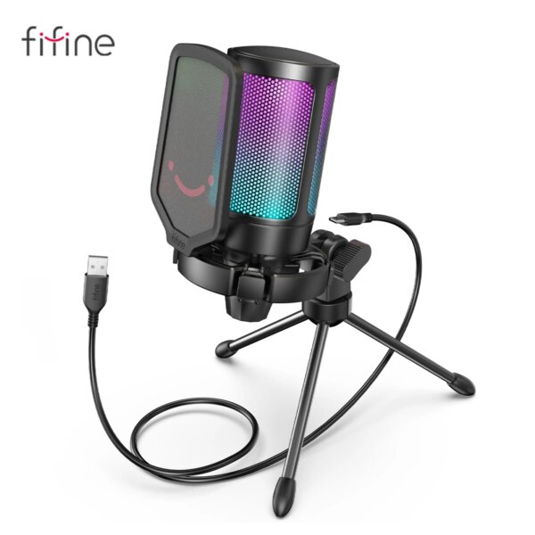 FIFINE Microfono da gioco a condensatore USB