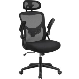Yaheetech Sedia/Poltrona Ufficio Ergonomica Reclinabile con Braccioli Poggiatesta