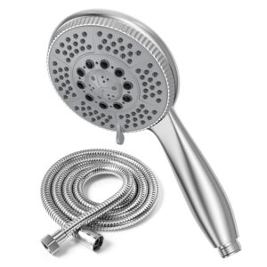 Vinabo Soffione Doccia + 1.5m Tubo Flessibile Acciaio