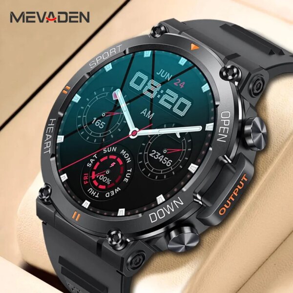 Vaden 1.39 pollici HD Bluetooth Call Smart Watch uomo sport Fitness Tracker cardiofrequenzimetro
