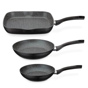 GSW Set di 3 padelle Gourmet in Granito