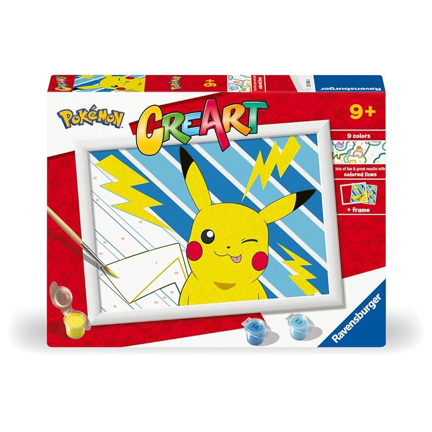 Ravensburger - Creart Serie D Pokémon Pikachu | Kit Pittura Bambini | Dipingere Con Ravensburger - Creart Serie D Pokémon Pikachu | Kit Pittura Bambini | Dipingere Con