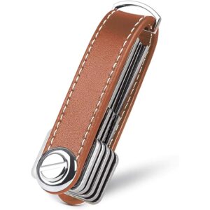flintronic Organizzatore di Chiavi|Portachiavi in Vera Pelle|Pocket Smart Key Holder