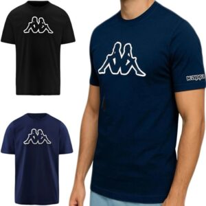 Set 2 T-shirt Uomo KAPPA Maglietta Maniche Corte Cotone Slim Maglia Mezza Manica