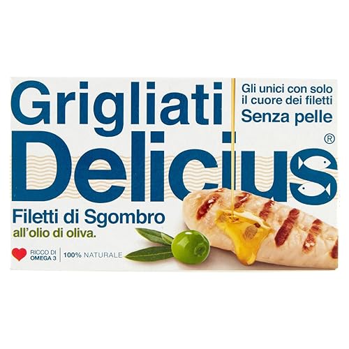 Delicius Scatola Filetti di Sgombro Grigliato o/oliva 90g Delicius Scatola Filetti di Sgombro Grigliato o/oliva 90g