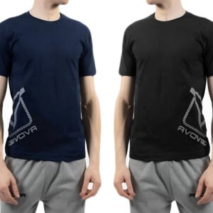Set 2 T-shirt GIVOVA Maglia Uomo Mezza Manica 100% Cotone Slim Maniche Corte