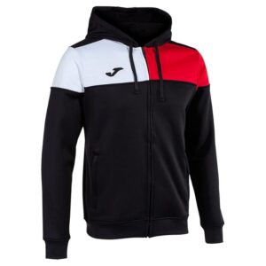 Joma Giacca con cappuccio uomo Crew V nero rosso bianco
