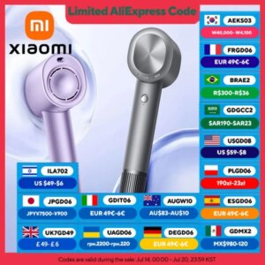 XIAOMI MIJIA Asciugacapelli ad alta velocità H701 Ioni d'acqua 65 m/s Velocità del