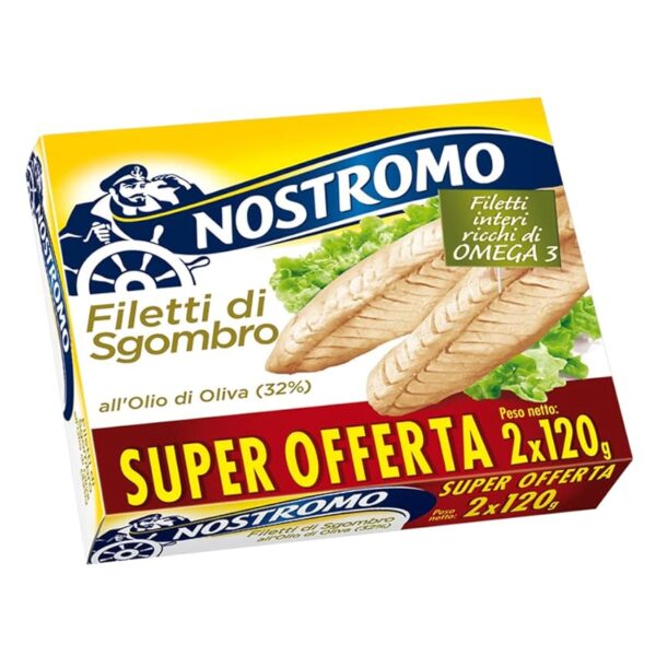 Nostromo - Filetti di Sgombro interi all'olio di oliva