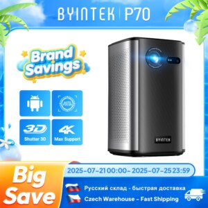 BYINTEK P70 Proiettore 4K 1080P DLP Mini Proiettore portatile Home Theater Smart Wi