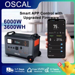 Oscal Blackview 6000W Centrale elettrica 3600Wh Onda sinusoidale pura 14 porte di