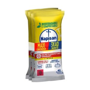 Napisan Salviette Tripacco Disinfettanti Sgrassanti al Limone