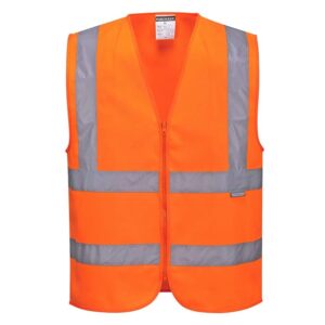 Portwest C375 Gilet Band & Brace Hi-Vis con Zip