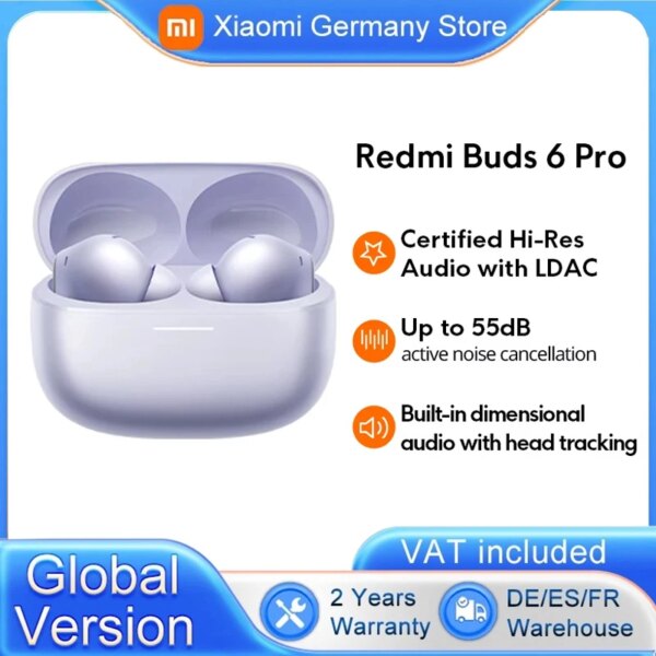 Versione globale Xiaomi Redmi Buds 6 Pro audio dimensionale integrato Hi
