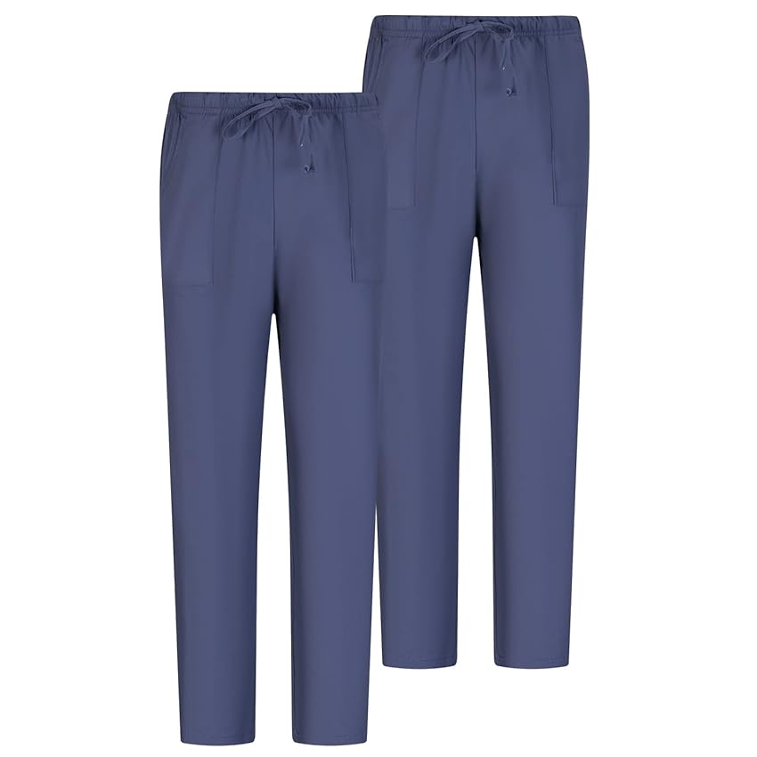 MISEMIYA - Pack 2 PCS - Pantaloni Unisex Vita Elastica Uniforme di Lavoro Clinica Ospedale MISEMIYA - Pack 2 PCS - Pantaloni Unisex Vita Elastica Uniforme di Lavoro Clinica Ospedale