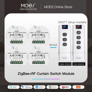 MOES ZigBee Smart RF433 modulo interruttore per tende per tapparelle motorizzate motore