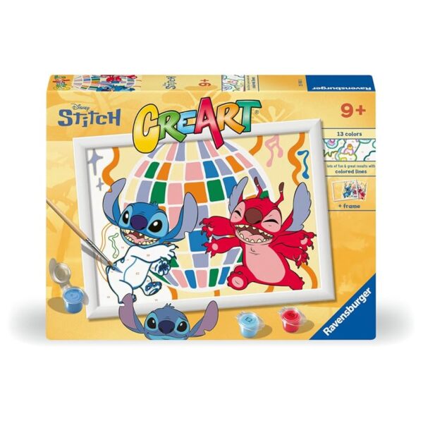 Ravensburger - Creart Serie D: Disney Stitch & Leroy | Dipingere Con I Numeri Bambini