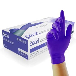 UNIGLOVES Cobalt Pearl Guanti Monouso in Nitrile - Resistenti