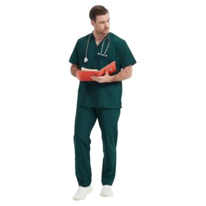 MISEMIYA - Uniformi Unisex Set Camice – Uniforme Medica con Maglia e Pantaloni Uniformi