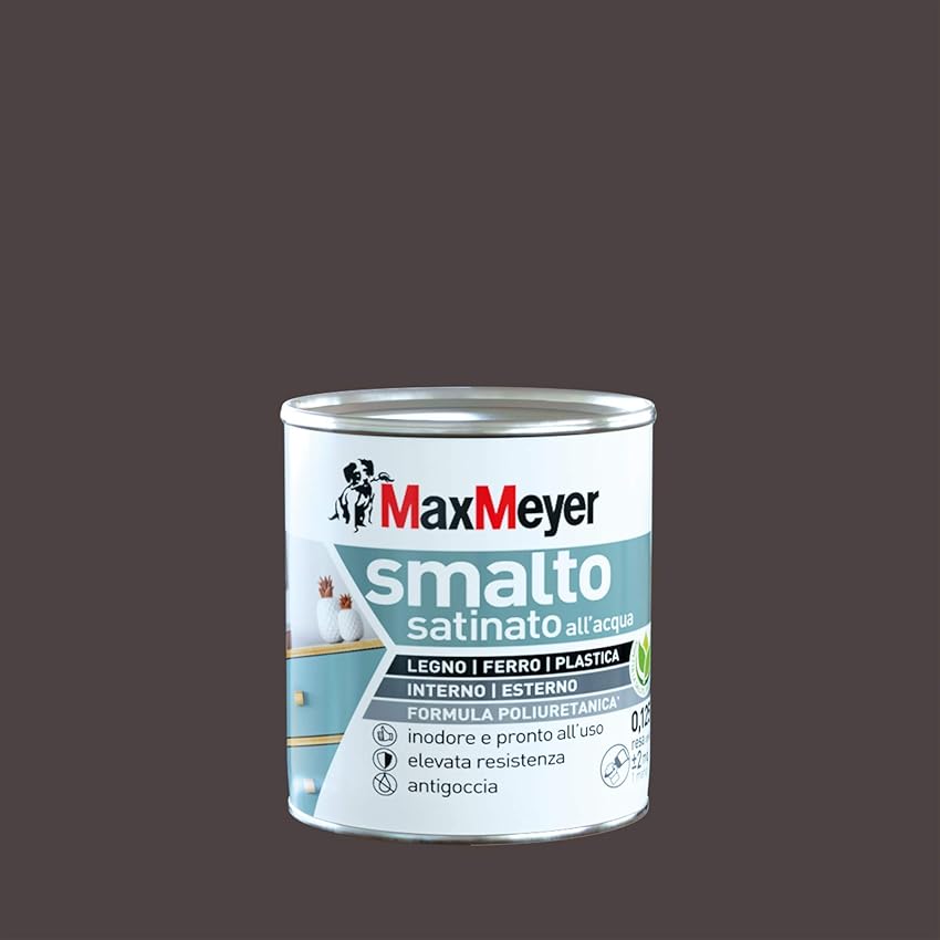 Maxmeyer Smalto All'Acqua Poliuretanico Satinato Marrone 0 Maxmeyer Smalto All'Acqua Poliuretanico Satinato Marrone 0
