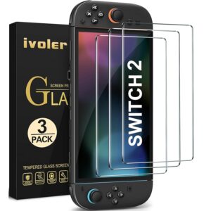 iVoler [3 Confezioni Pellicola Protettiva in Vetro temperato per Nintendo Switch 2 Model 2025