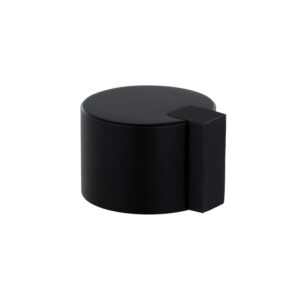 EVI Herrajes | Fermaporta nero adesivo | Ø28 x 20 mm | Acciaio inossidabile con gomma